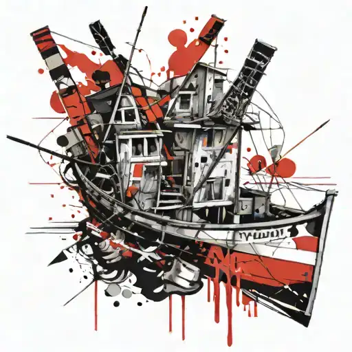 row boat tattoo design idea