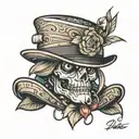 straw hat tattoo design idea