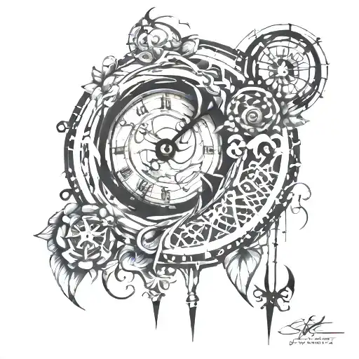 time dilation tattoo design idea