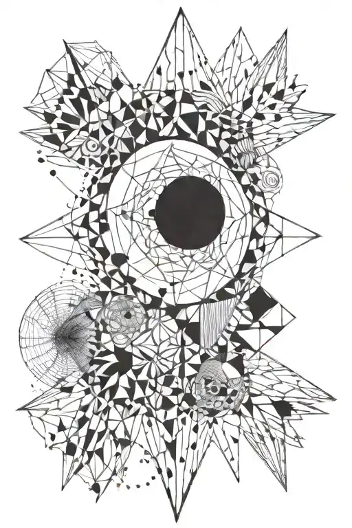 an abstract cosmos with an unidentified personality tattoo design idea