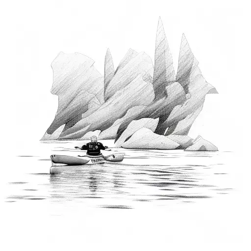 travel kayaking diving couple  tattoo design idea