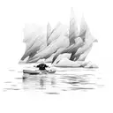 travel kayaking diving couple  tattoo design idea