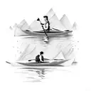 travel kayaking diving couple  tattoo design idea