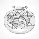 Bitcoin logo with a minimalist twist tattoo design idea
