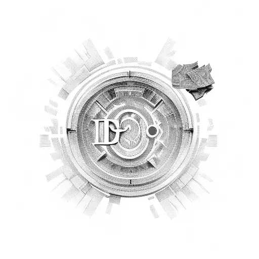 Bank vault full of cash tattoo design idea