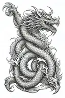 dragon wrapping around the arm sleeve tattoo tattoo design idea