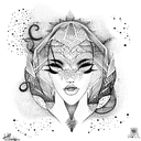 Sunset with music tattoo design idea