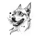 hell hound tattoo design idea