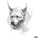 hell hound tattoo design idea
