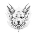 hell hound tattoo design idea