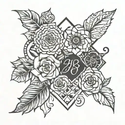 My family's birth dates of 4 (8, 30, 14, 16) tattoo design idea