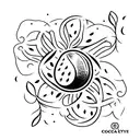 A cocoa fruit tattoo design idea
