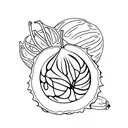 A cocoa fruit tattoo design idea
