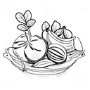A cocoa fruit tattoo design idea