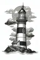 light house tattoo design idea