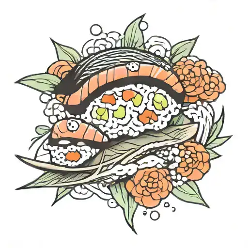 sushi tattoo design idea