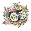 sushi tattoo design idea