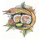 sushi tattoo design idea