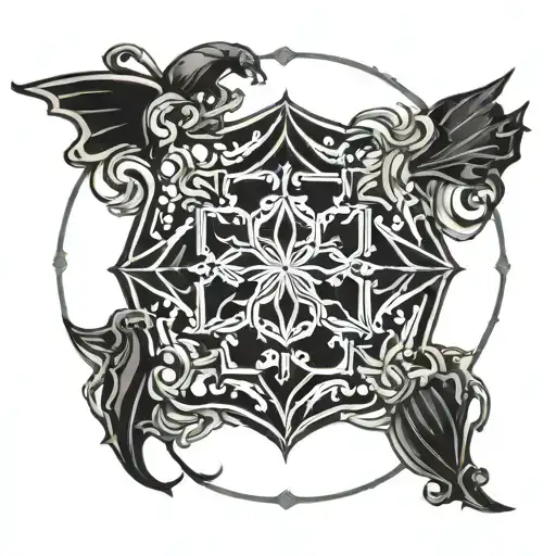 gothic stained glass window  tattoo design idea