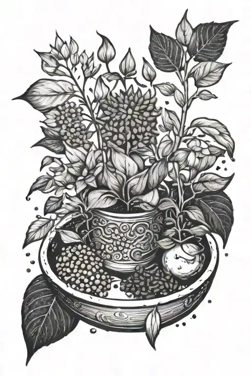 seeds planted for the future with butter flus  tattoo design idea