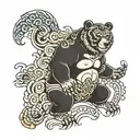 Tai Lung Kun Fu Bear tattoo design idea