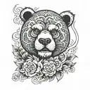 Tai Lung Kun Fu Bear tattoo design idea