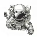 animated astronaut shh picture tattoo deaign tattoo design idea