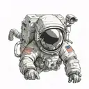 animated astronaut shh picture tattoo deaign tattoo design idea