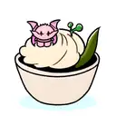 small dragon eating cupcake tattoo design idea