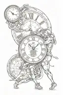 Lack of time, pain associated with the loss of a loved one, sports, willpower and fortitude tattoo design idea