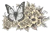 Maggie with butterfly tattoo design idea