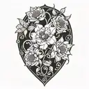 July, September, December birth flowers intertwined today  tattoo design idea