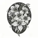 July, September, December birth flowers intertwined today  tattoo design idea