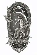 sagittarius tattoo design featuring iconic symbols tattoo design idea