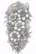 July, September, December birth flowers intertwined today  tattoo design idea