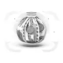money bag floating money symbols around it tattoo design idea