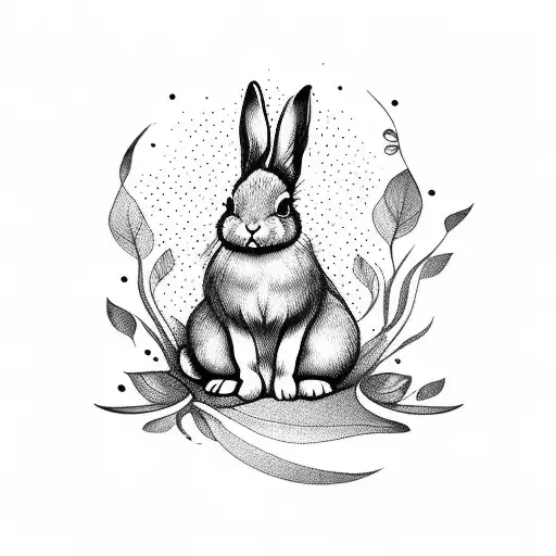 A Rabbit With A Small, Washable Tattoo On Its Ear, Created With Generative  Ai Stock Photo, Picture and Royalty Free Image. Image 211441535.