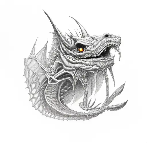 Jabberwocky tattoo design idea