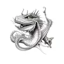 Lewis Carroll the Jabberwocky tattoo design idea