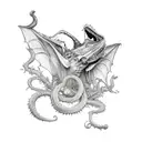 Lewis Carroll the Jabberwocky tattoo design idea