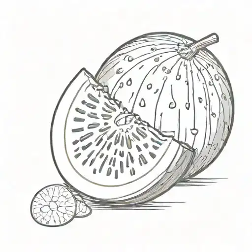 watermelon and kufiya  tattoo design idea