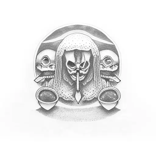 last supper minimalism  tattoo design idea