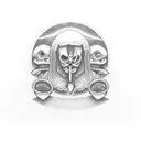 last supper minimalism  tattoo design idea