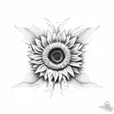 Sunflower tattoo design idea