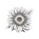 Sunflower tattoo design idea