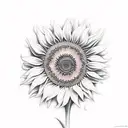 Sunflower tattoo design idea