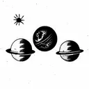 solar System compressed tattoo design idea