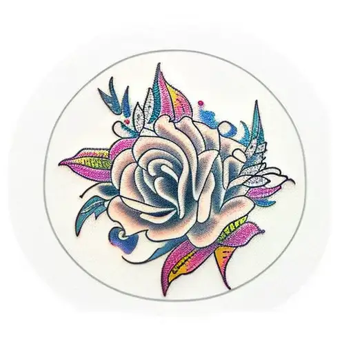 wrap around ankle tattoo with lilly flowers tattoo design idea
