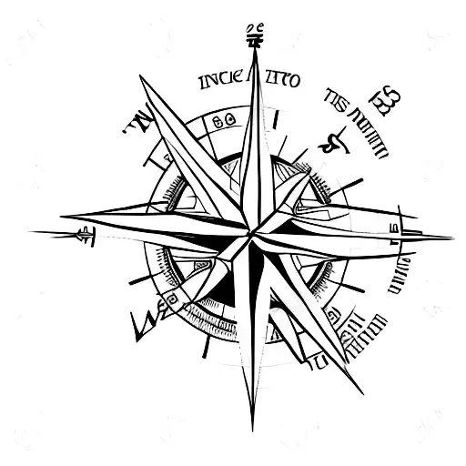 A minimalist tattoo of a compass with the coordinates of where you first met your boyfriend tattoo design idea