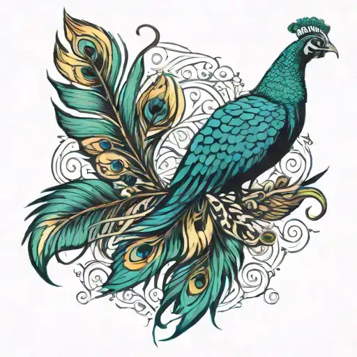 arm band tattoos men with peacock feather feather feather tattoo design idea
